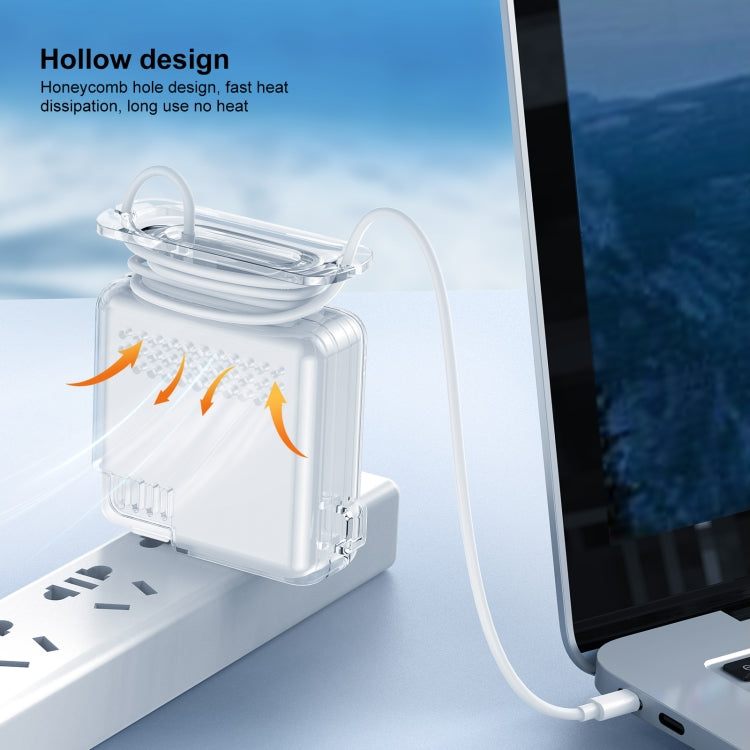 Funda protectora de silicona transparente OATSBASF para iPhone MacBook Pro Air, 20W, 30W / 29W, 60W / 61W, 85W / 87W / 96W
