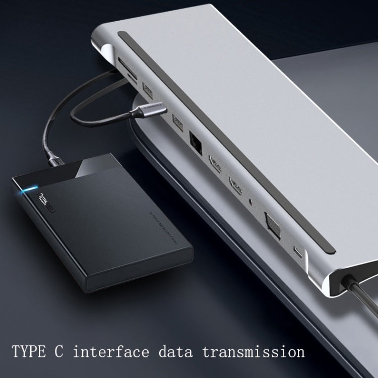 Estación de acoplamiento inteligente para computadora portátil 12 en 1 tipo C