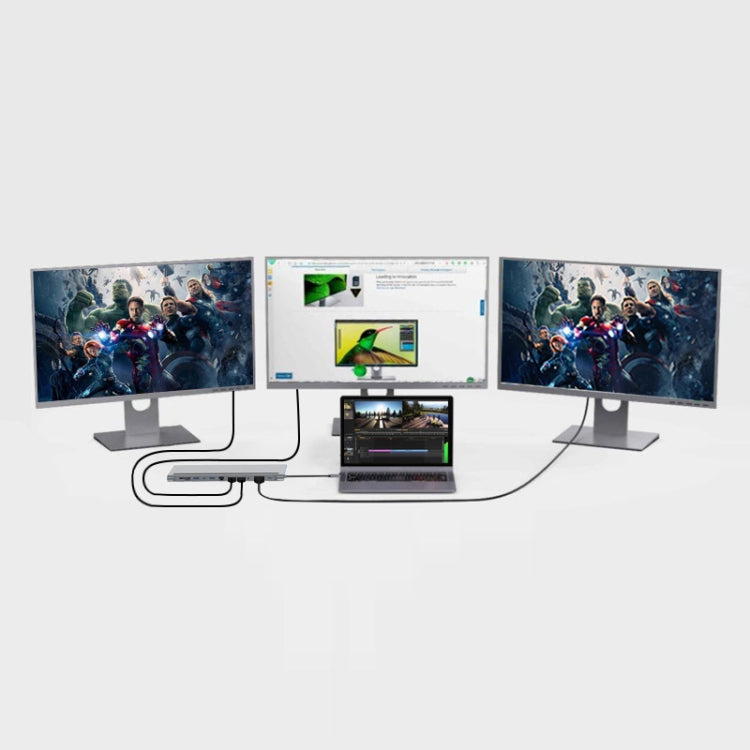 Estación de acoplamiento inteligente para computadora portátil 12 en 1 tipo C