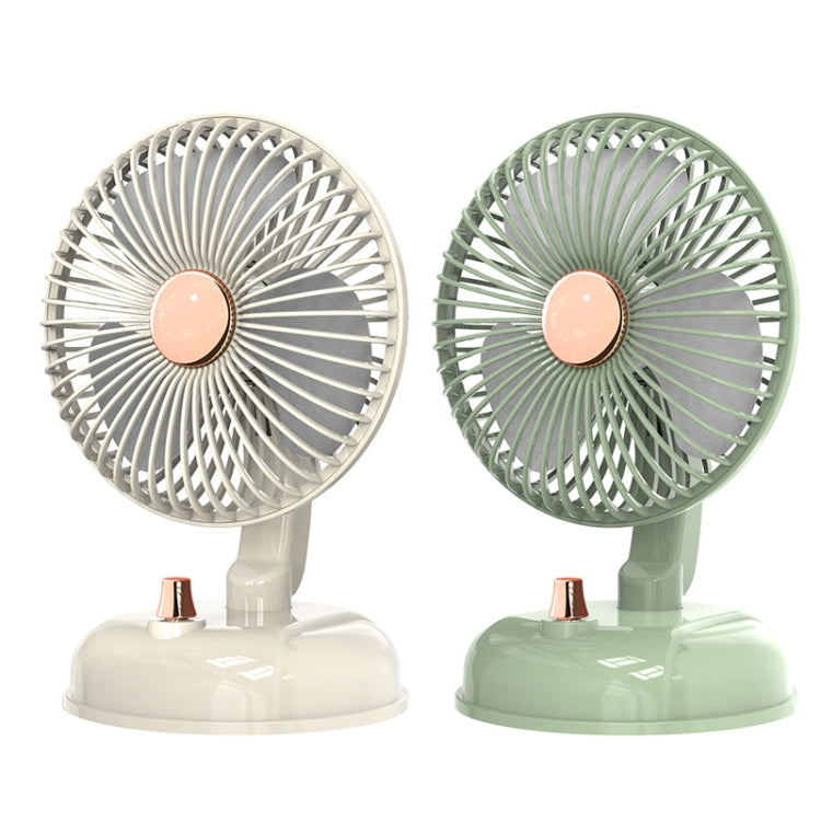 Ventilador USB con cabezal móvil retro de escritorio silencioso portátil F10, F10 Milk White, F10 Bean Green