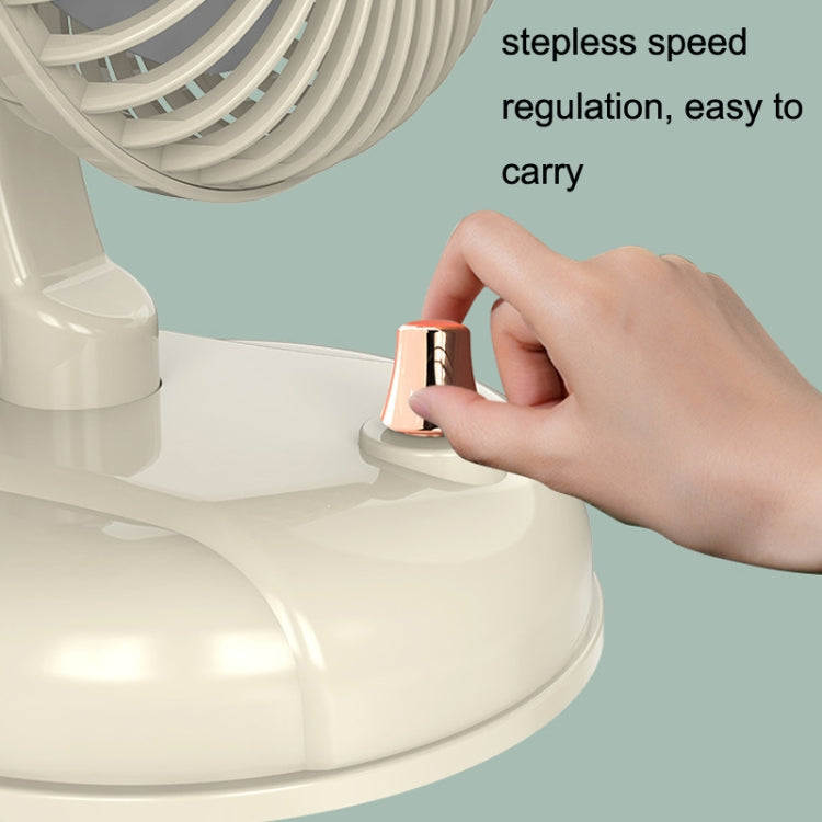 Ventilador USB con cabezal móvil retro de escritorio silencioso portátil F10, F10 Milk White, F10 Bean Green