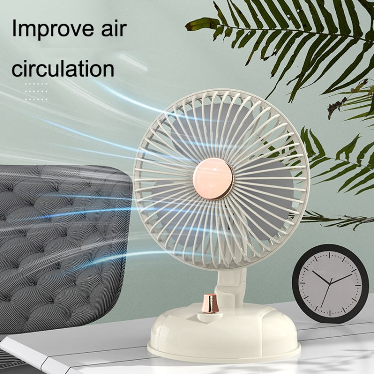 Ventilador USB con cabezal móvil retro de escritorio silencioso portátil F10, F10 Milk White, F10 Bean Green