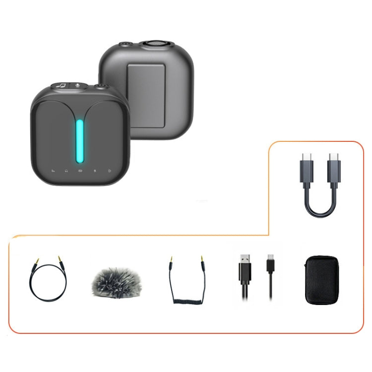 Micrófono Lavalier inalámbrico profesional con cancelación de ruido para exteriores, Type-C, Type-C+Apple Adapter, Type-C+External Microphone, Type-C+Apple Adapter+External Microphone