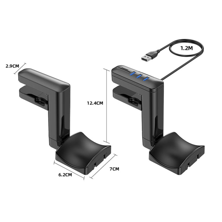 Colgador sin perforaciones tipo clip para auriculares multifuncional, T9, with HUB, with Type-C