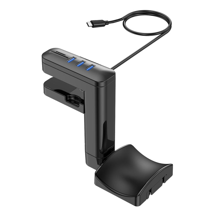 Colgador sin perforaciones tipo clip para auriculares multifuncional, T9, with HUB, with Type-C