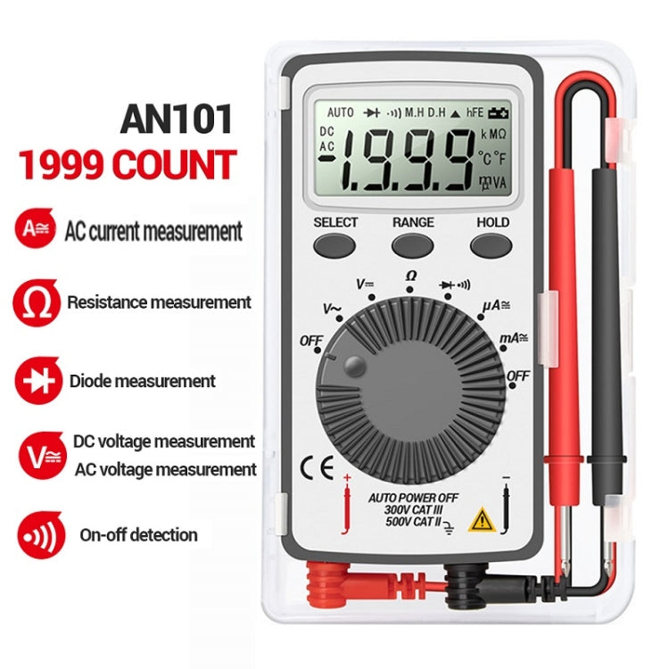 ANENG AN-101 Mini multímetro de voltaje y corriente con pantalla digital ultrafina