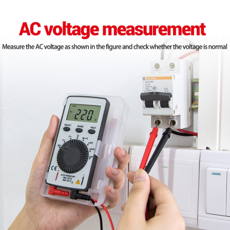 ANENG AN-101 Mini multímetro de voltaje y corriente con pantalla digital ultrafina