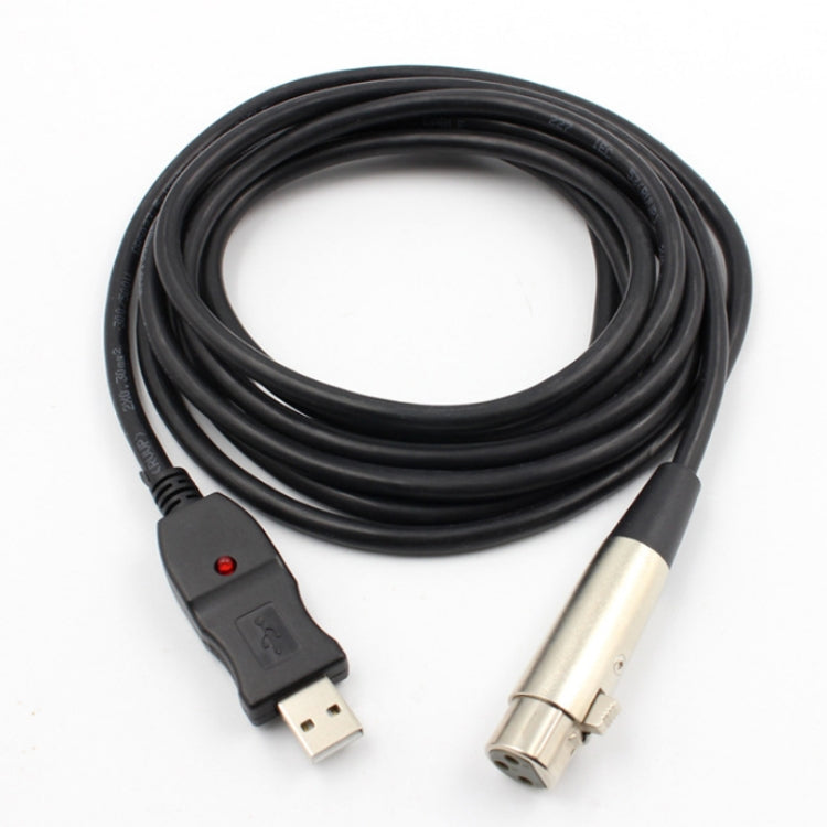 Cable de computadora de conexión de micrófono de 3 m USB a XLR