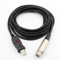 Cable de computadora de conexión de micrófono de 3 m USB a XLR