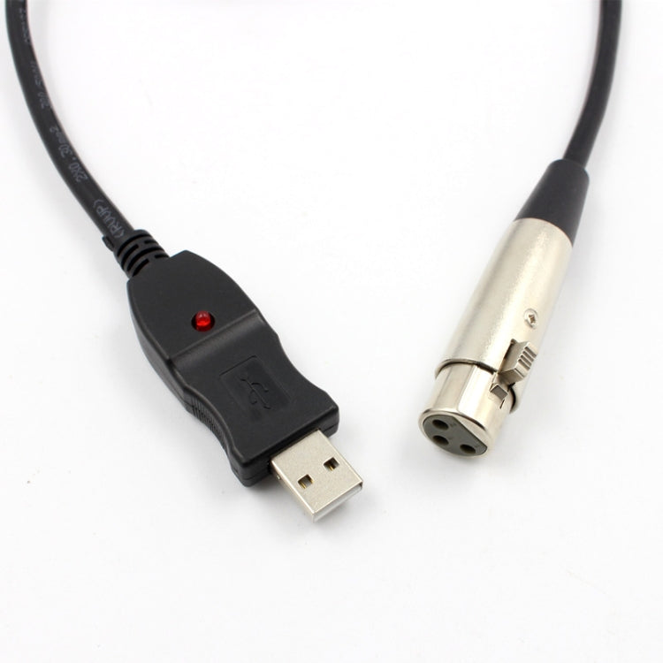Cable de computadora de conexión de micrófono de 3 m USB a XLR
