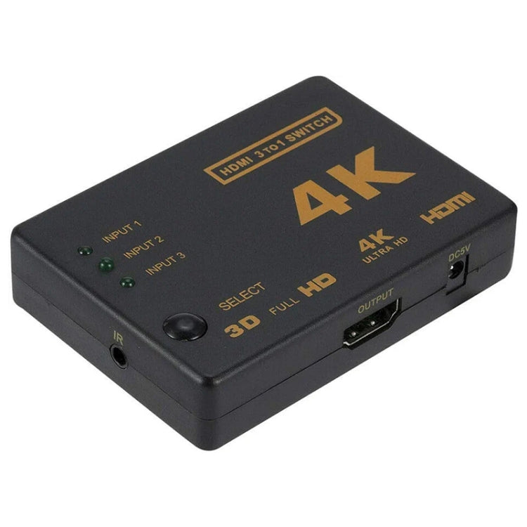Conmutador HDMI 4K 3 en 1 salida con control remoto, 5 PCS/Set
