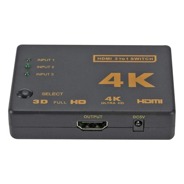 Conmutador HDMI 4K 3 en 1 salida con control remoto, 5 PCS/Set