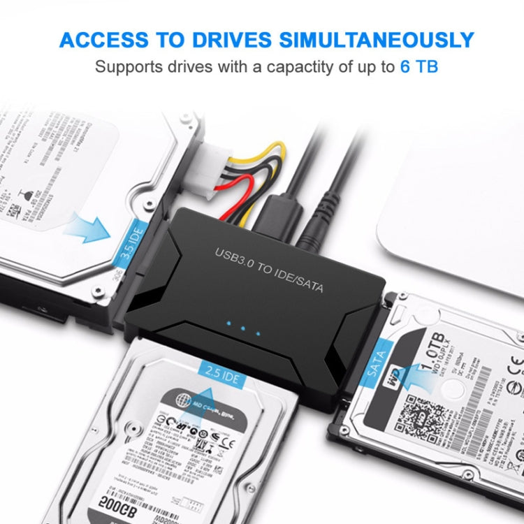 USB3.0 a SATA / IDE Easy Drive Cable Adaptador de disco duro externo, enchufe Especificaciones:, US Plug, EU Plug, AU  Plug, UK  Plug