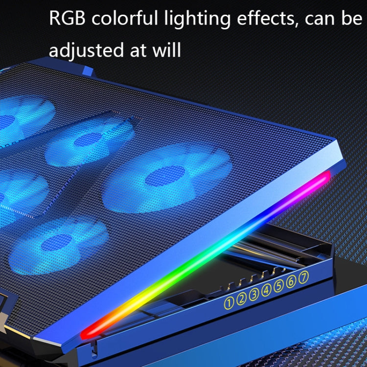 Refrigerador para portátil con efecto de iluminación NUOXI Q9 RGB