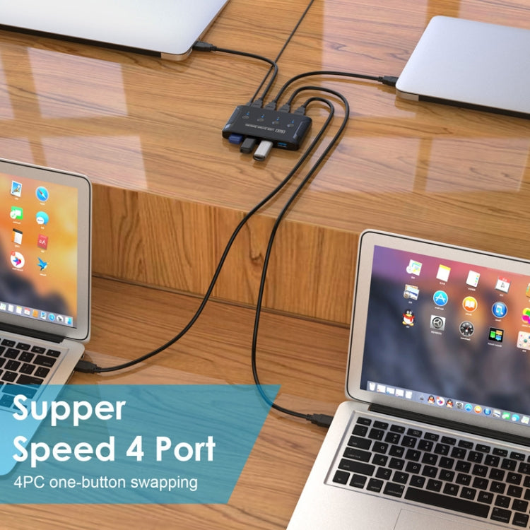 T29 USB3.0 Automático 4 In 4 Out Switcher HUB Uso compartido de impresoras