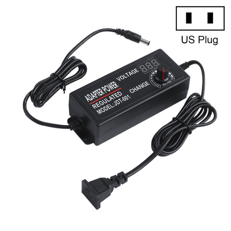 HuaZhenYuan 3-12V5A Regulación de velocidad de alta potencia y adaptador de corriente de regulación de voltaje con monitor, US Plug, EU Plug, UK Plug, AU Plug