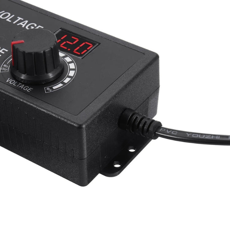 HuaZhenYuan 3-12V5A Regulación de velocidad de alta potencia y adaptador de corriente de regulación de voltaje con monitor, US Plug, EU Plug, UK Plug, AU Plug