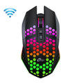 FMOUSE X801 8 teclas 1600DPI Ratón de oficina para juegos luminoso hueco, estilo:, Black Wireless Rechargeable, White Wireless Rechargeable, Black Wired, White Wired