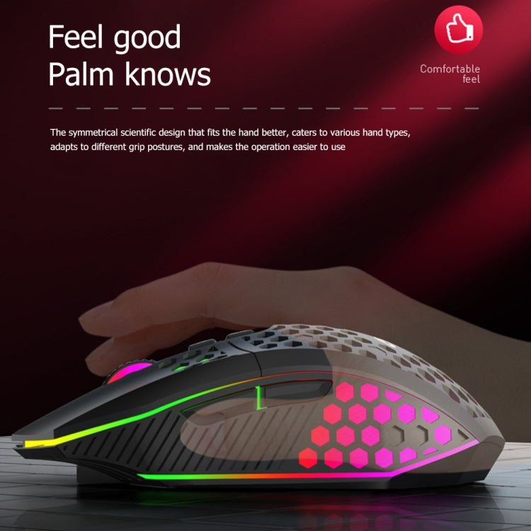 FMOUSE X801 8 teclas 1600DPI Ratón de oficina para juegos luminoso hueco, estilo:, Black Wireless Rechargeable, White Wireless Rechargeable, Black Wired, White Wired
