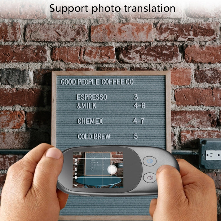 Traductor simultáneo de viaje Escaneo Grabación Traductor de voz inteligente, Blanco, Negro