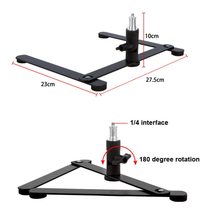 Soporte para teléfono de escritorio con base superior de metal ajustable de 360 grados, estilo:, Only Base, Base+PTZ, Base+PTZ+Phone Clip, Base+PTZ+Rotatable Phone Clip
