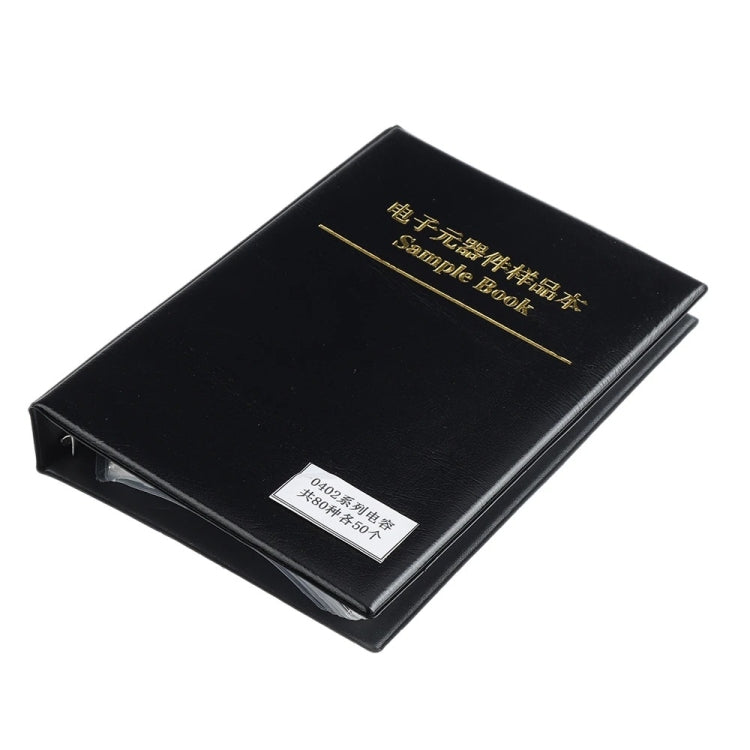 Libro de muestras de componentes electrónicos de condensadores 0402 SMD