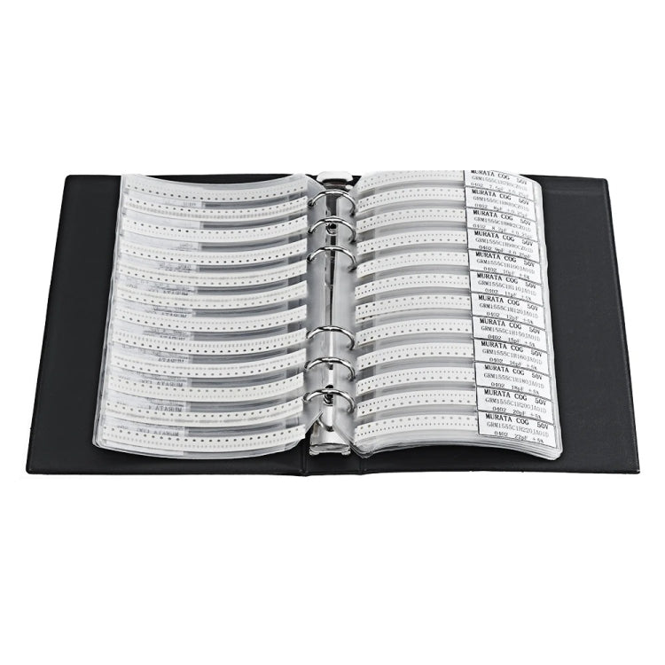 Libro de muestras de componentes electrónicos de condensadores 0402 SMD