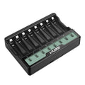 Cargador USB de batería NiMH de carga de cuna de ocho ranuras en pantalla SEIVI