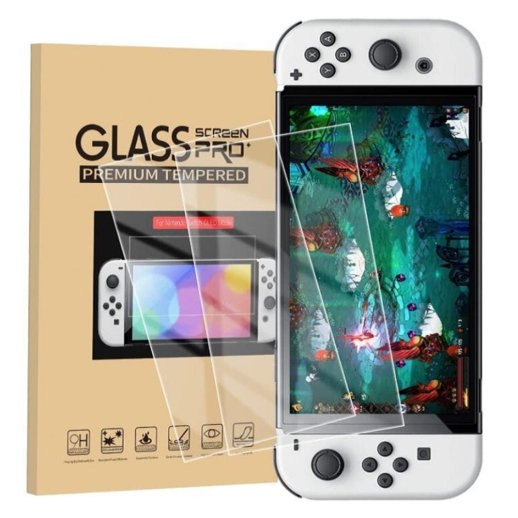Juego de bolsa de almacenamiento de película templada con tapa de detección remota de carcasa de cristal para consola de juegos Switch OLED, Storage Bag+Crystal Case+Rocker Capx6+Tempered Film, White Storage Bag 14 In 1(Hand Rope)                      ...