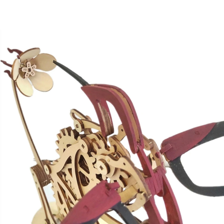 Modelo de rompecabezas ensamblado a mano de colibrí mecánico de madera 3D, Hummingbird