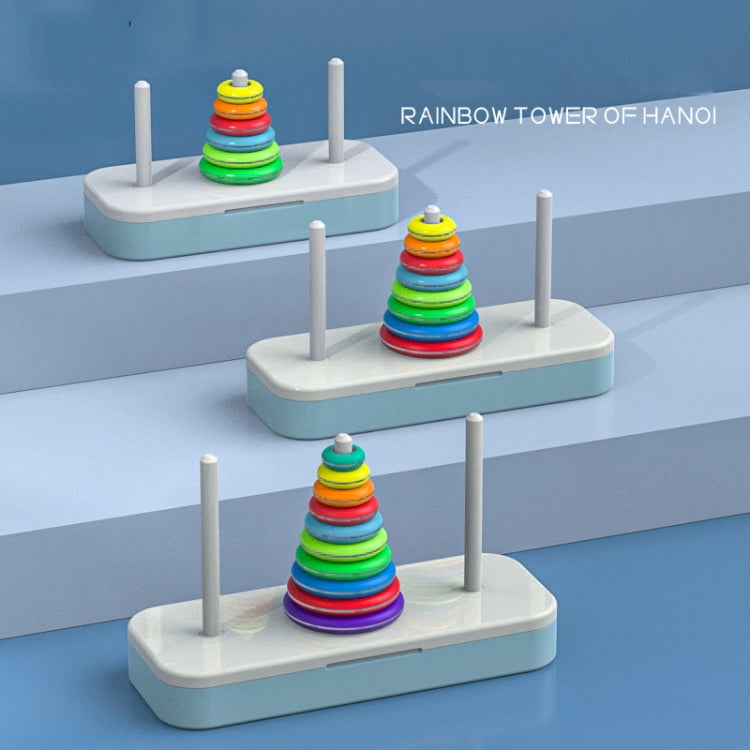 Qiyi Torre de Hanoi Puzzle Apilador geométrico Juguete de desarrollo para niños, Estilo:, 6 Layers, 8 Layers, 10 Layers