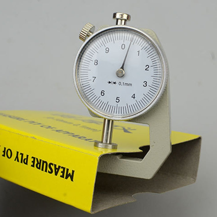 Probador de medidor de espesor de papel de cuero de calibre de espesor de Dial de 0-10mm, Flat Head, Pointed Head