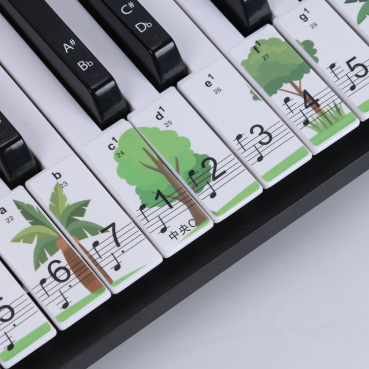 M52 88/76/61/54/49 Teclas Pegatinas para teclado de piano, Tree, Giraffe