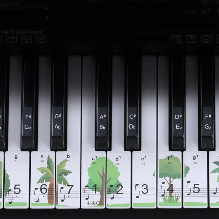 M52 88/76/61/54/49 Teclas Pegatinas para teclado de piano, Tree, Giraffe