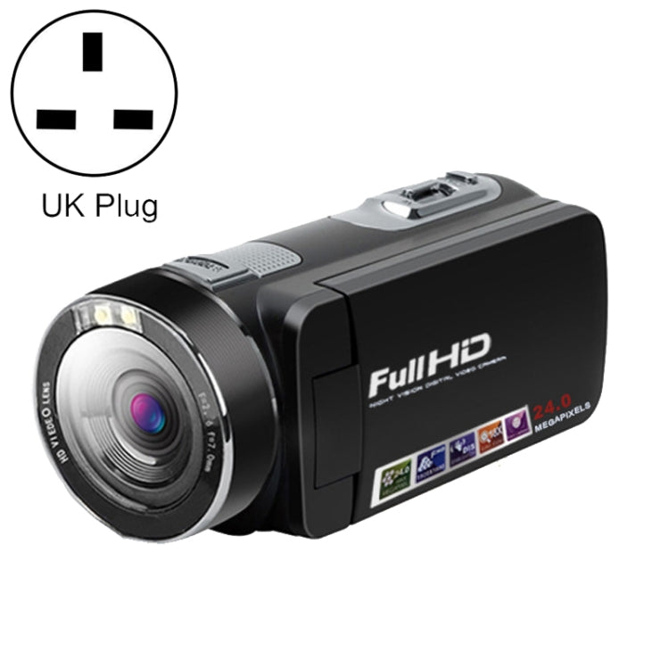 Cámara digital plegable 1080P 24MP, US Plug, EU Plug, UK Plug, AU Plug, Remote Control Model, Touch Screen Model
