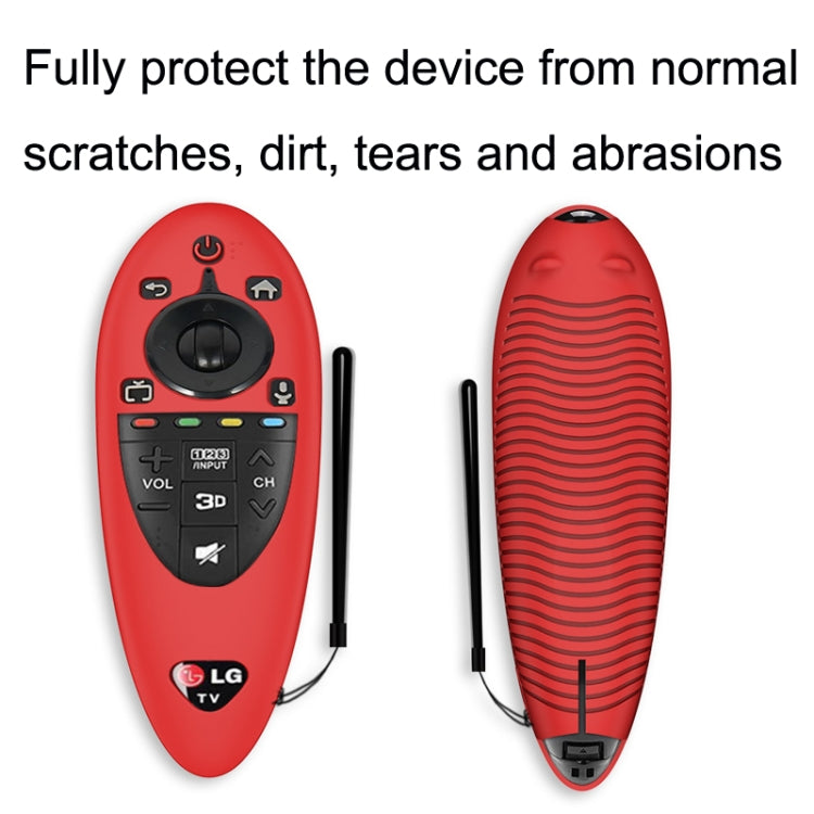 Funda protectora de silicona a prueba de polvo para mando a distancia de 2 uds para mando a distancia LG AN-MR500, Negro, Azul, Rojo, Night Light Blue, Night Light Green