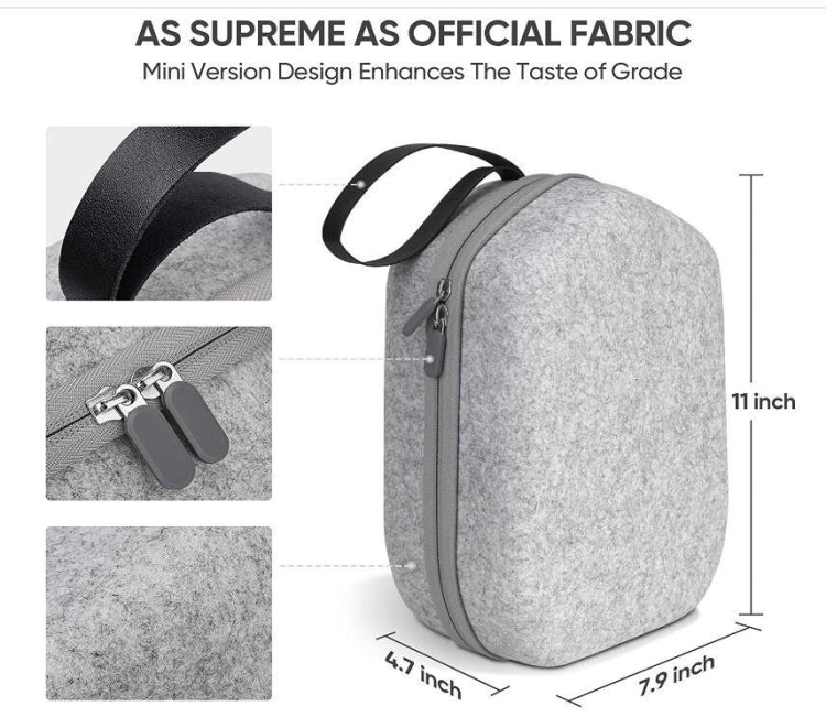 Estuche portátil de almacenamiento de gafas VR para Oculus Quest 2, Storage Case Gray