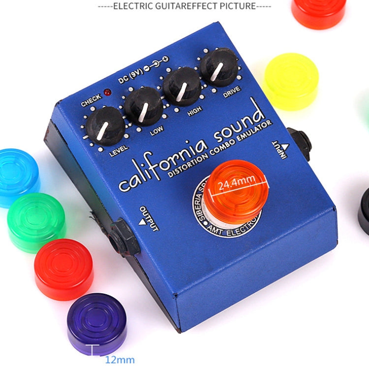 10 tapas de pedal de afinador de guitarra eléctrica JT1808., Amarillo, Rojo, Púrpura, Verde, Naranja, Deep Blue, Light Blue, Negro