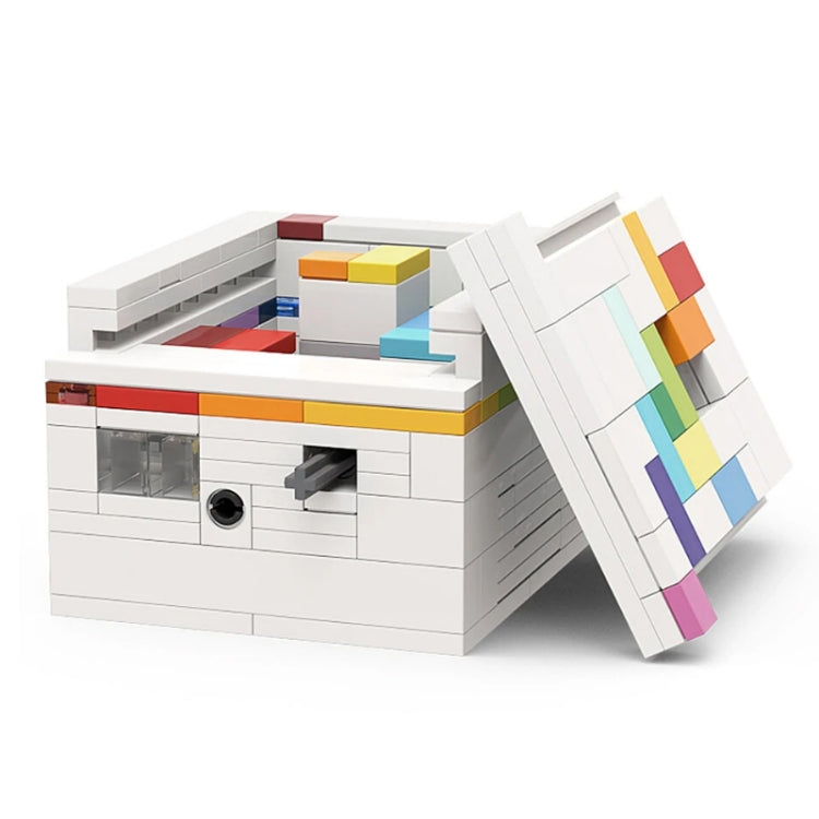 BuildMoc Juguetes de bloques entrelazados Rainbow Road Caja de descifrado, BuildMoc Interlocking Block