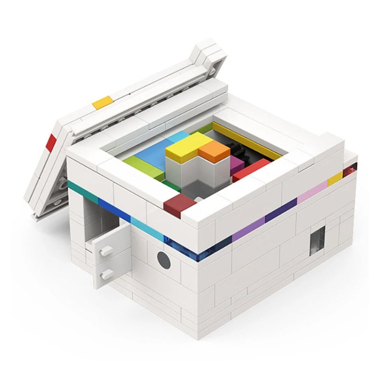 BuildMoc Juguetes de bloques entrelazados Rainbow Road Caja de descifrado, BuildMoc Interlocking Block
