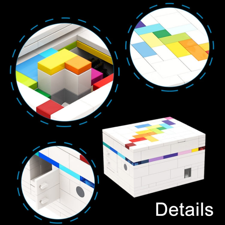 BuildMoc Juguetes de bloques entrelazados Rainbow Road Caja de descifrado, BuildMoc Interlocking Block