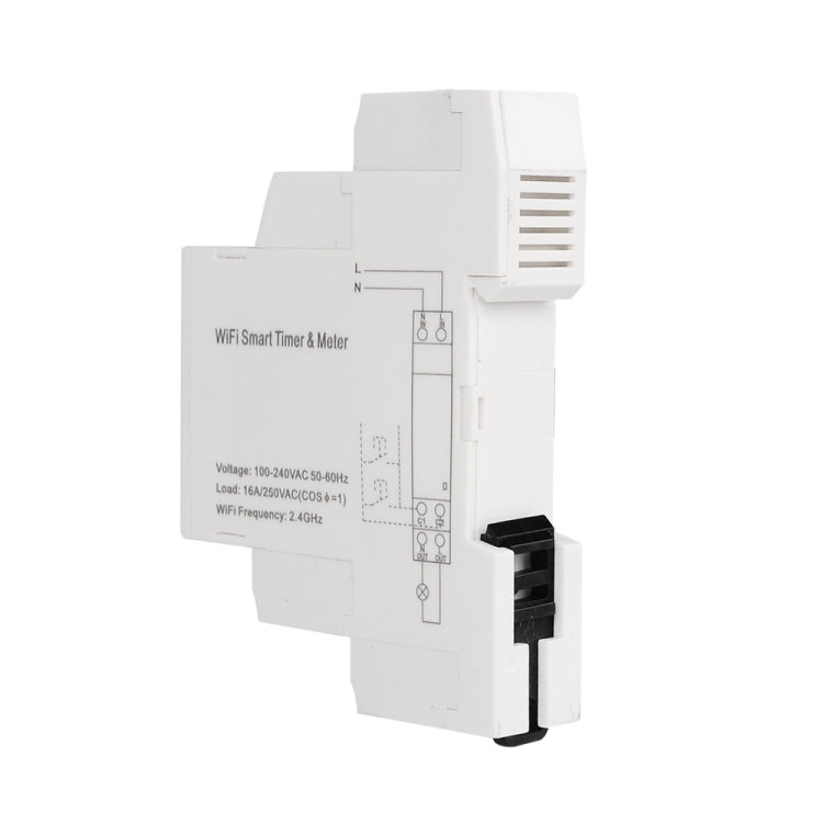 SINOTIMER TM608 Smart WiFi Medidor de potencia monofásico Aplicación móvil Home Rail Meter 16A 100-240V, TM608