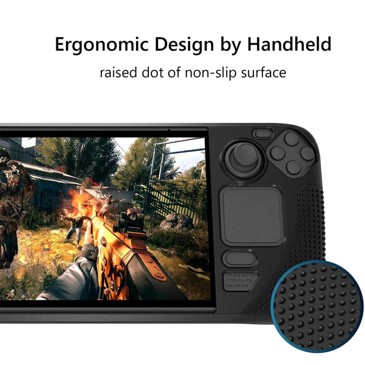 Funda de silicona para consola de juegos PGTECH con partículas antideslizantes para Steam Deck, Black