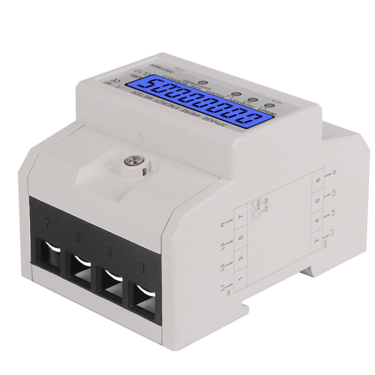 SINOTIMER Medidor de electricidad tipo riel con retroiluminación trifásica 5-100A 400V, DDS024, DDS024T