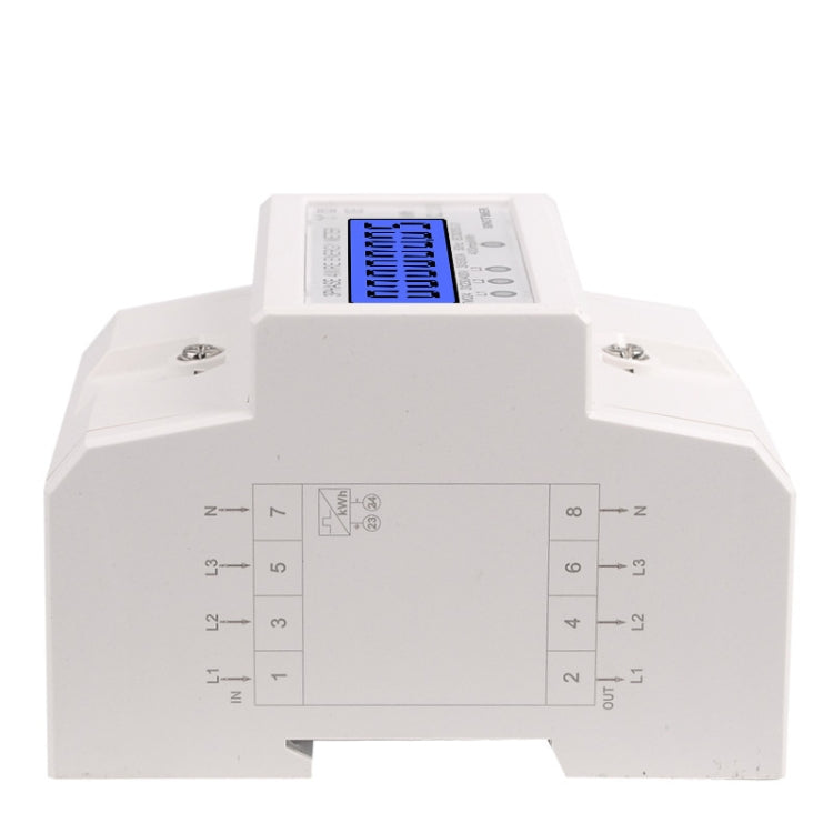 SINOTIMER Medidor de electricidad tipo riel con retroiluminación trifásica 5-100A 400V, DDS024, DDS024T