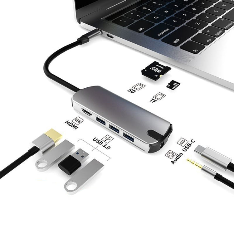 Base de extensión tipo C 8 en 1 Convertidor para computadora portátil Hub USB HUB, USB HUB
