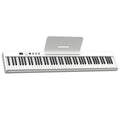 Piano eléctrico plegable inteligente portátil de 88 teclas, enchufe de la UE, PJ88C White, PJ88C Black, PJ88CD Black With Light