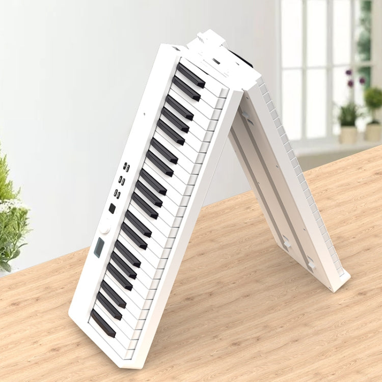 Piano eléctrico plegable inteligente portátil de 88 teclas, enchufe de la UE, PJ88C White, PJ88C Black, PJ88CD Black With Light