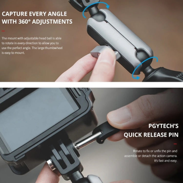 Soporte de manillar para cámara de acción PGYTECH para Insta360 ONE / ONE R / OSMO Action / GoPro, Handlebar Mount