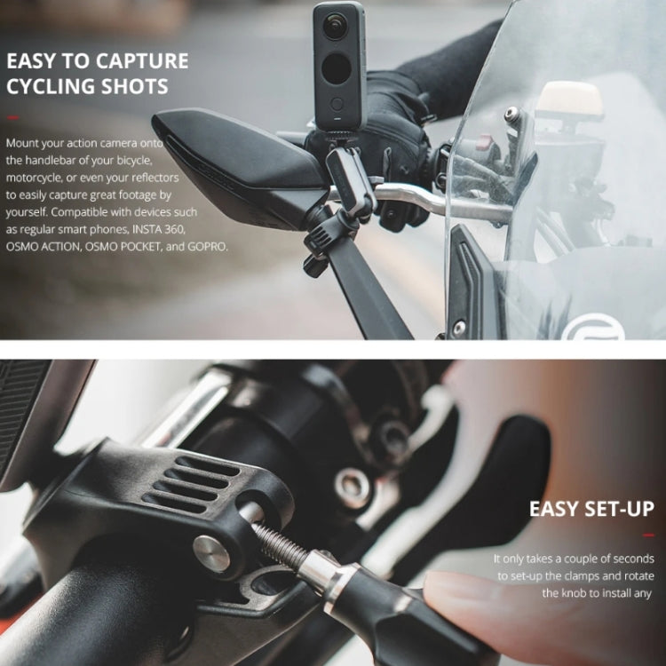 Soporte de manillar para cámara de acción PGYTECH para Insta360 ONE / ONE R / OSMO Action / GoPro, Handlebar Mount